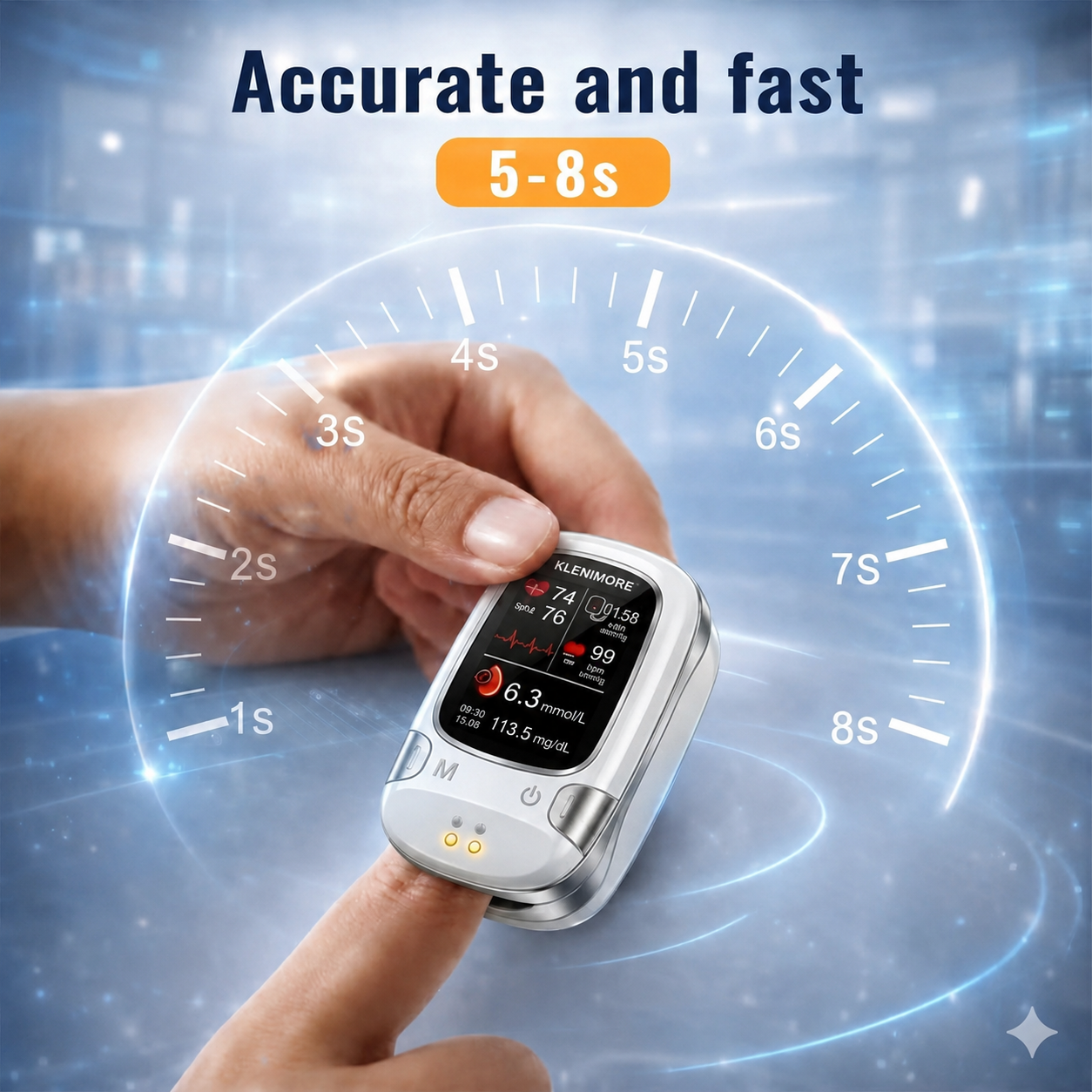 Seller demonstration of the device reading interface
