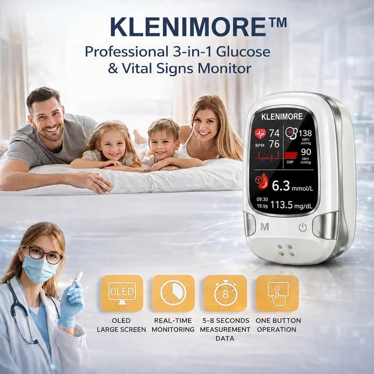 KLENIMORE smart monitoring device with large display
