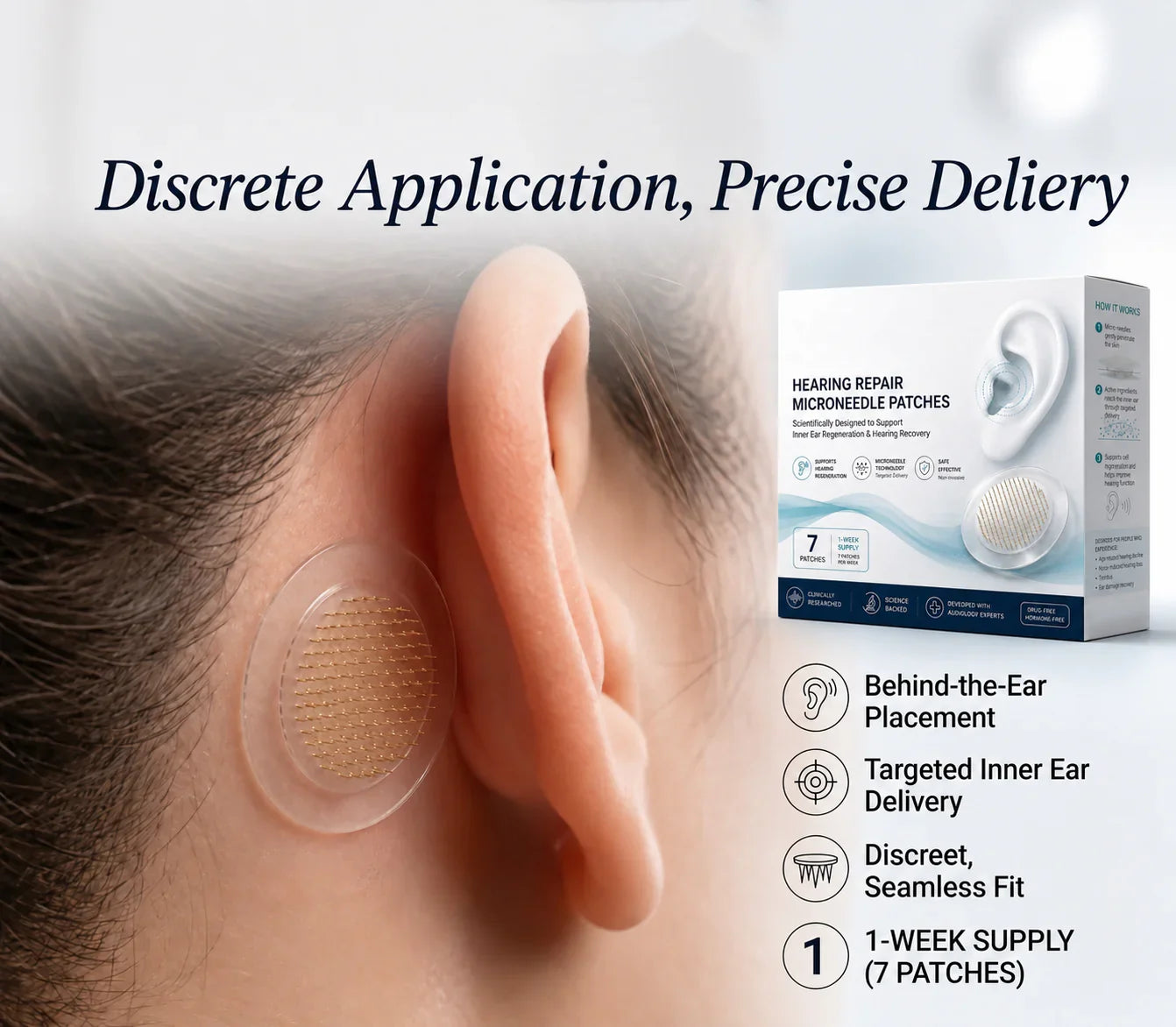 🌿 Advanced Microneedle Ear Patch | Gentle Wellness Support 👂